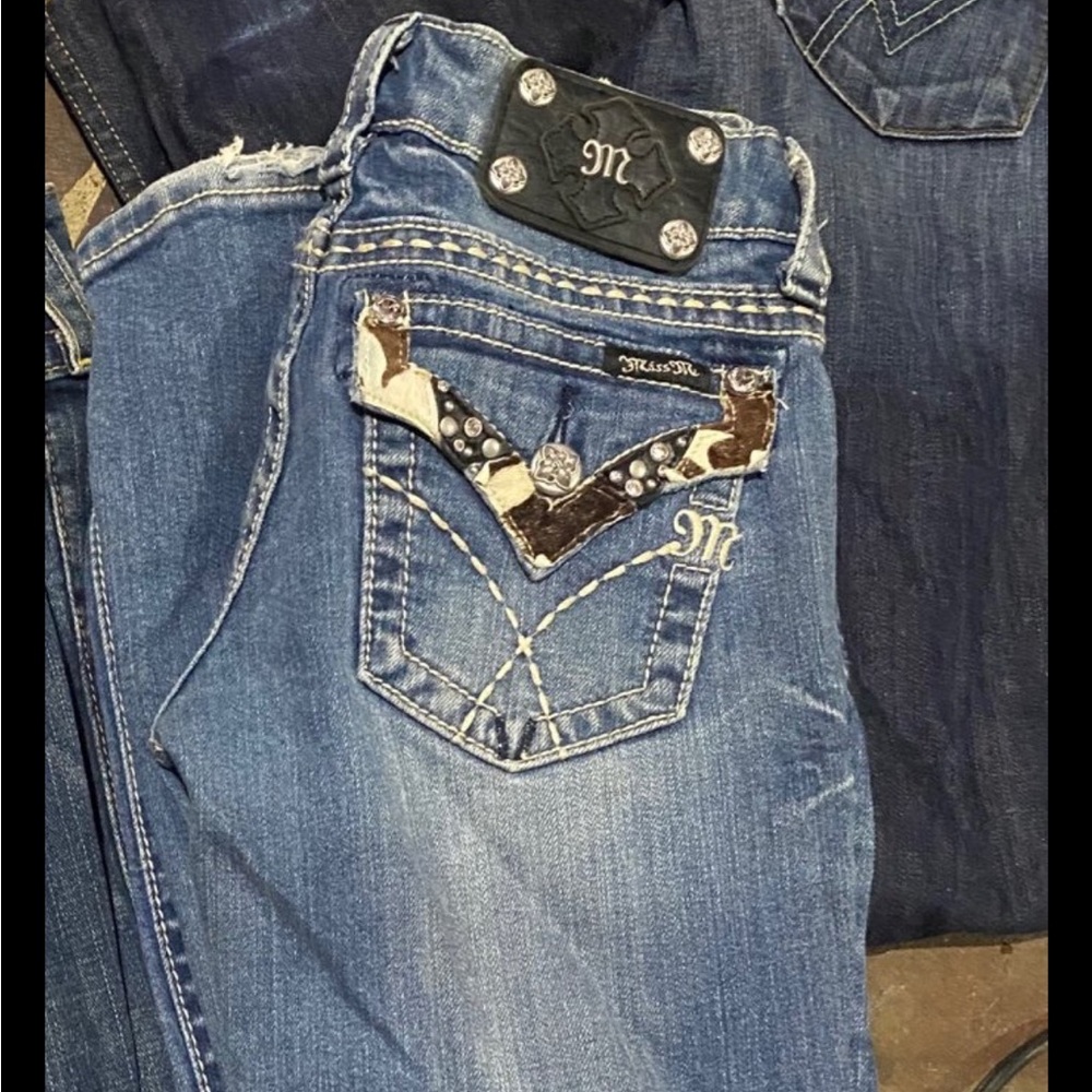 Miss me cowhide bootcut jeans 26